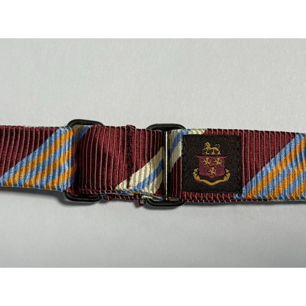 Robert Talbott Men's 100% Silk Adjustable Bow Tie Burgundy/Orange/Cream/Blue USA